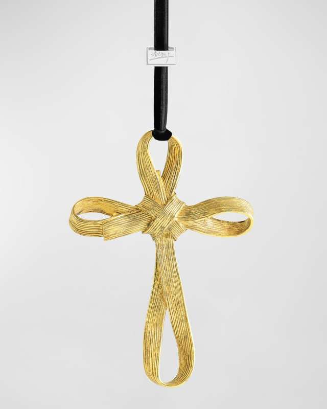 Palm Cross Christmas Ornament