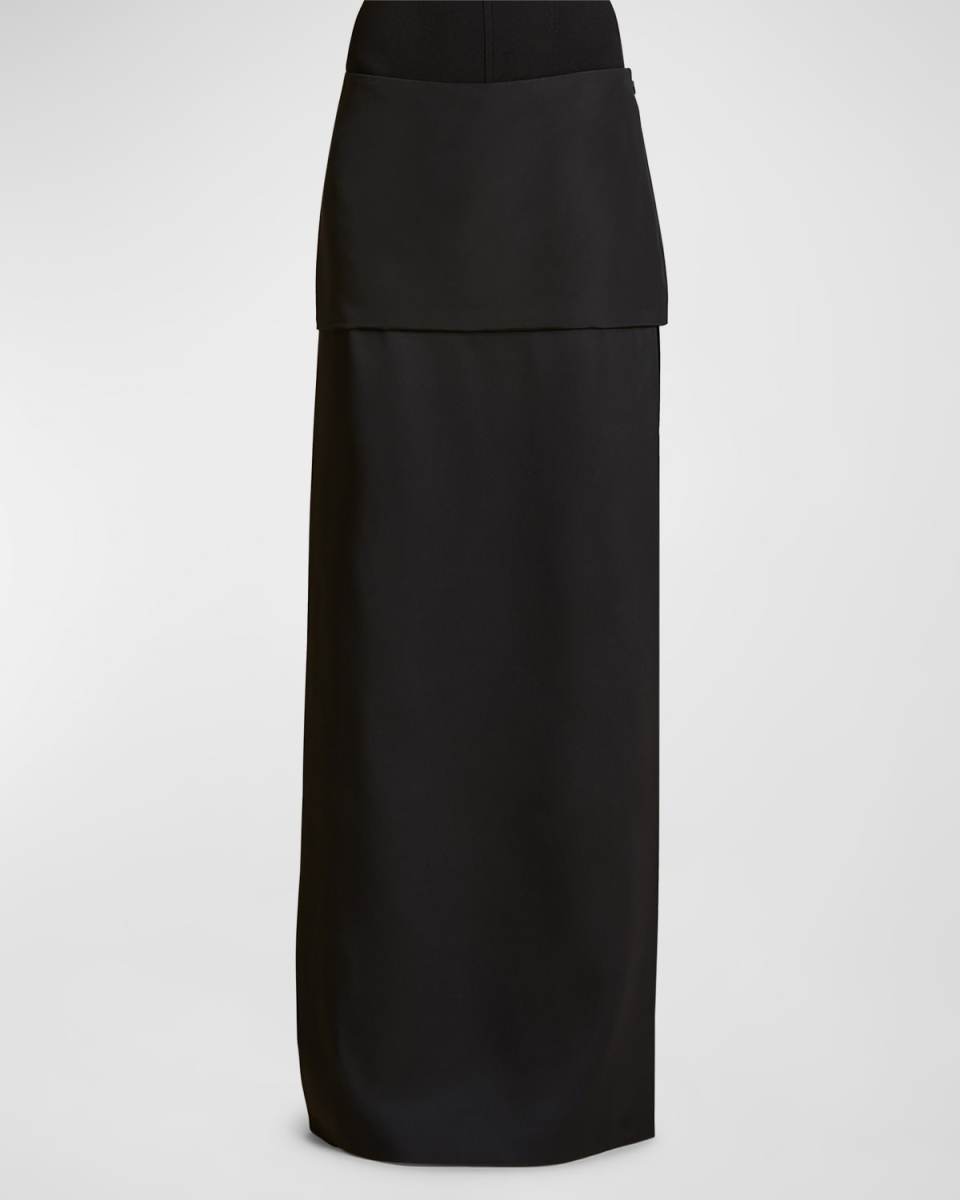 Saxon Slits Tailored Maxi Skirt