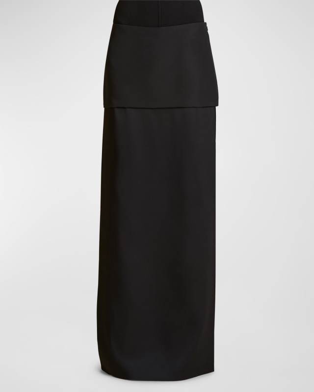 Saxon Slits Tailored Maxi Skirt