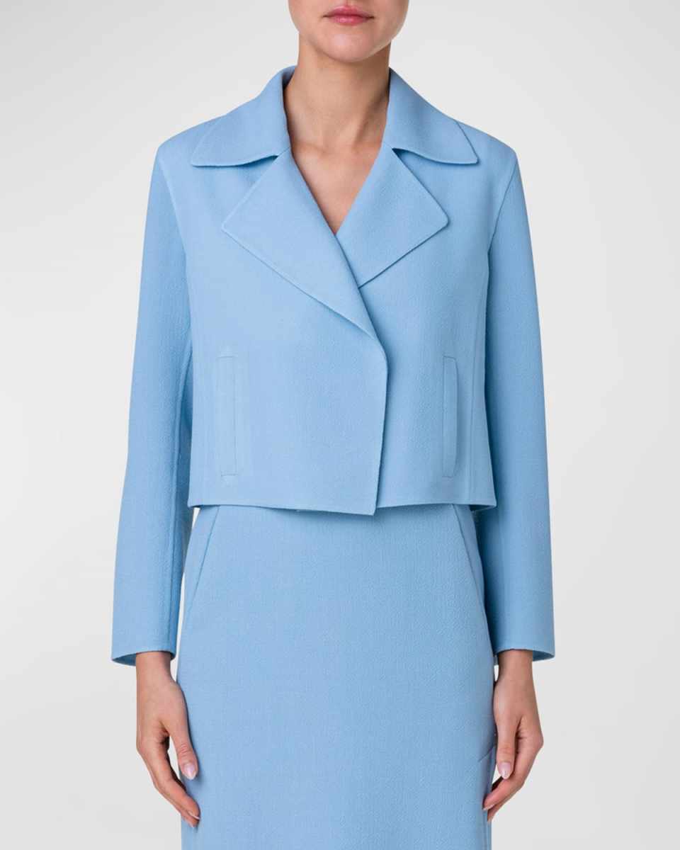 Crepe Wool Short Jacket