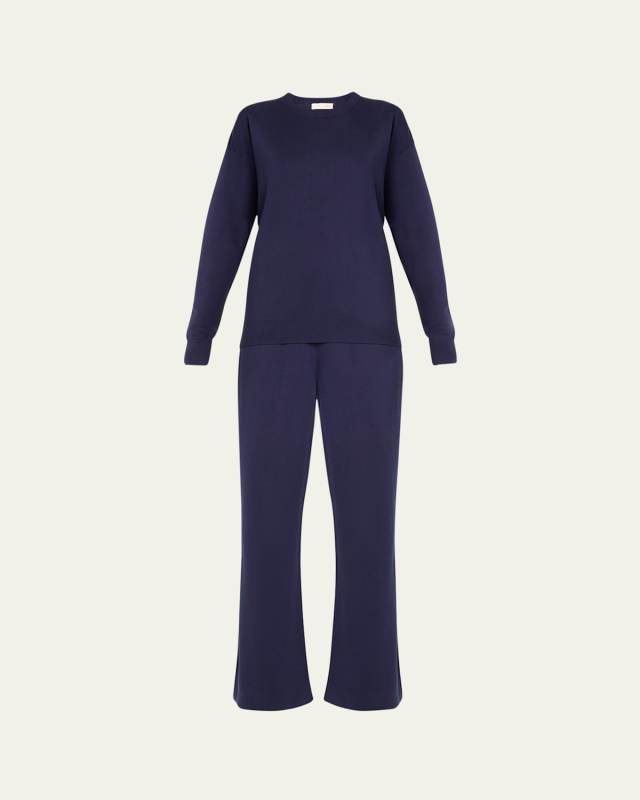 Carmel Flare-Leg Silk-Cashmere Lounge Set