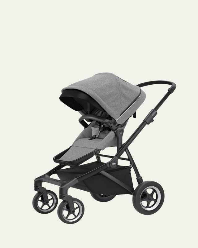Sleek Convertible Stroller, Grey Melange