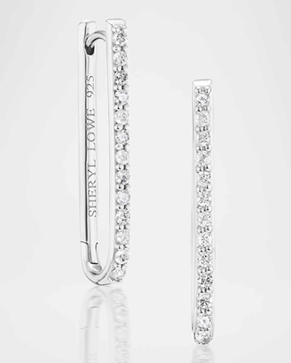 Diamond Paperclip Earrings