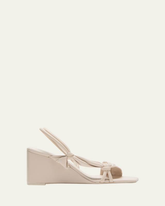 Laura Knotted Metallic Wedge Sandals