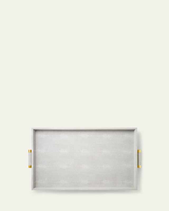 Classic Faux Shagreen Butler Tray