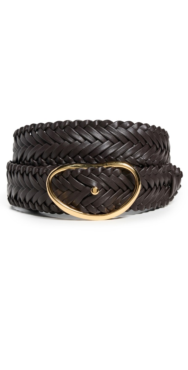 Lizzie Fortunato Wide Woven Georgia Belt Brown