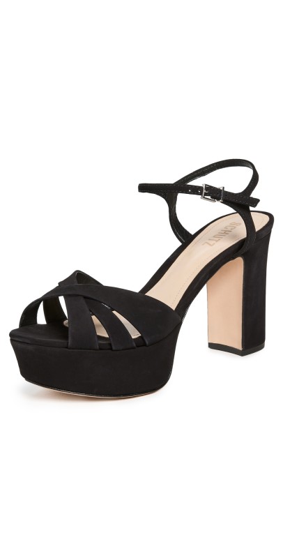 Schutz Keefa Platform Sandals Black