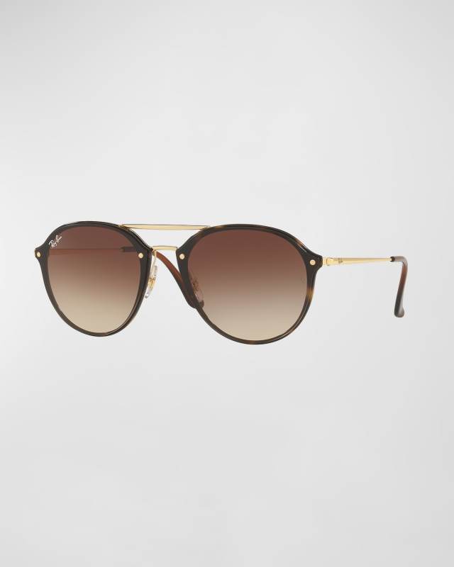Round Gradient Mirrored Sunglasses