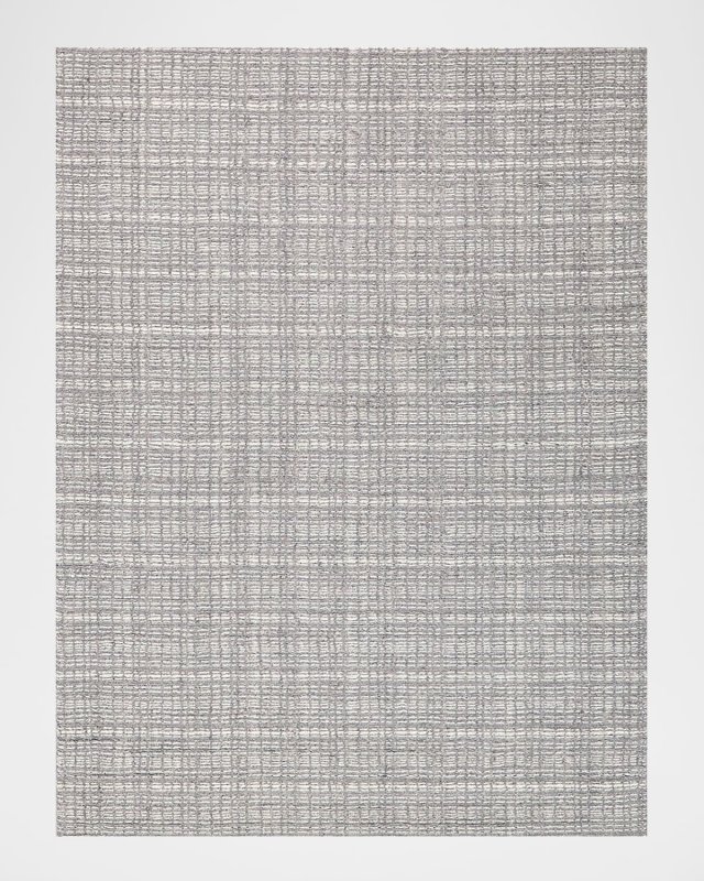 Alpine Hand-Loomed Gray & Ivory Rug, 6' x 9'