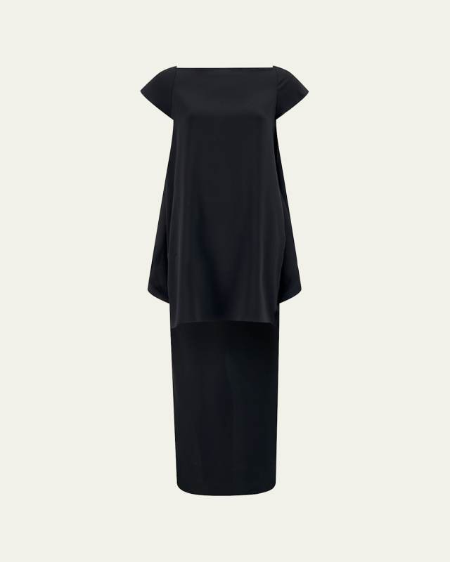 Foldover High-Low Dress