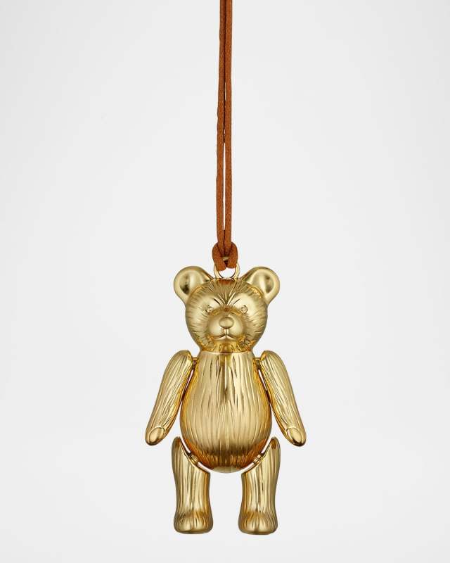 Golden Teddy Christmas Ornament
