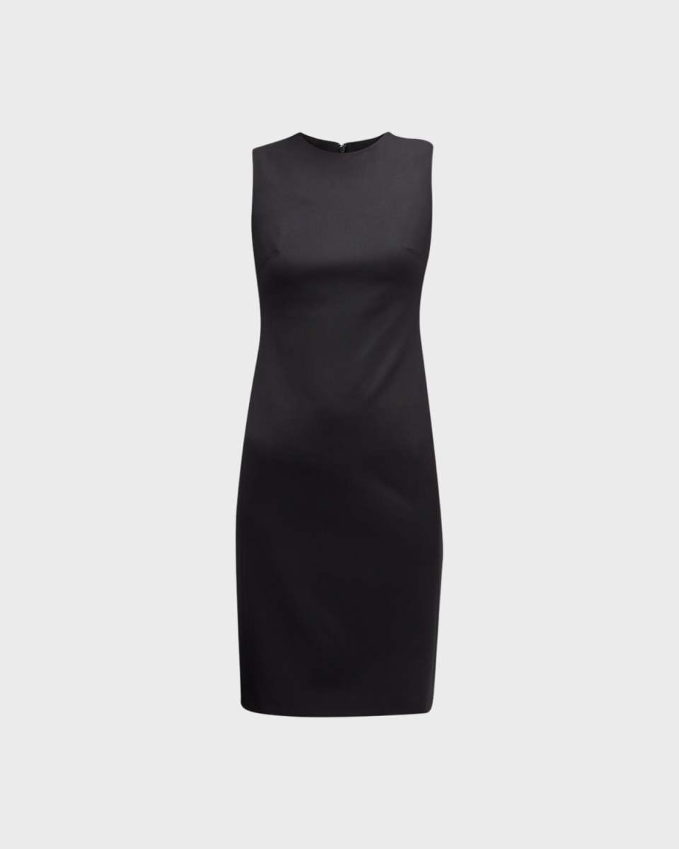 Eano Sleeveless Traceable Wool Suiting Dress