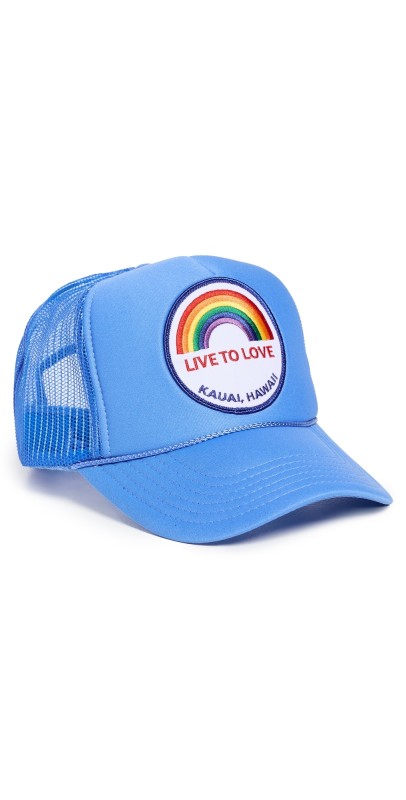 Aviator Nation Live To Love Trucker Hat Light Blu