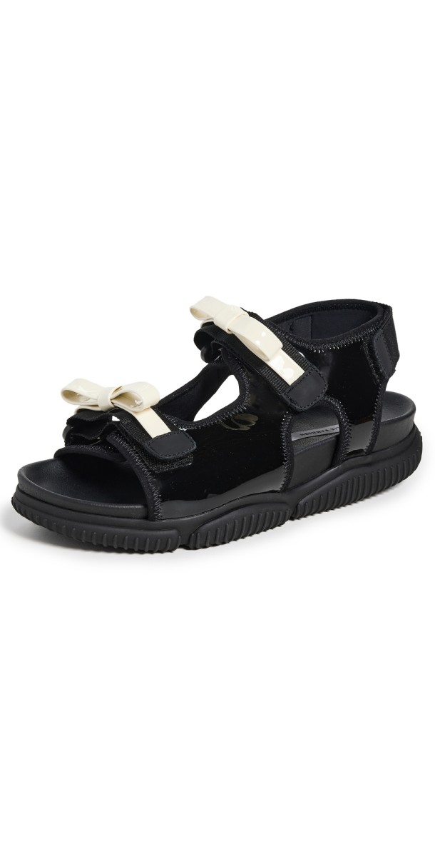 Cecilie Bahnsen Valeria Neoprene Sandals Black/Yellow