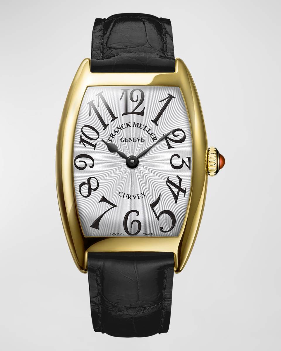 Cintree Curvex 18K Gold White Dial Watch