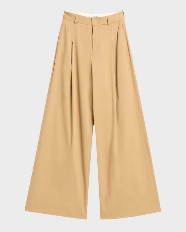Pleated Wide-Leg Pants