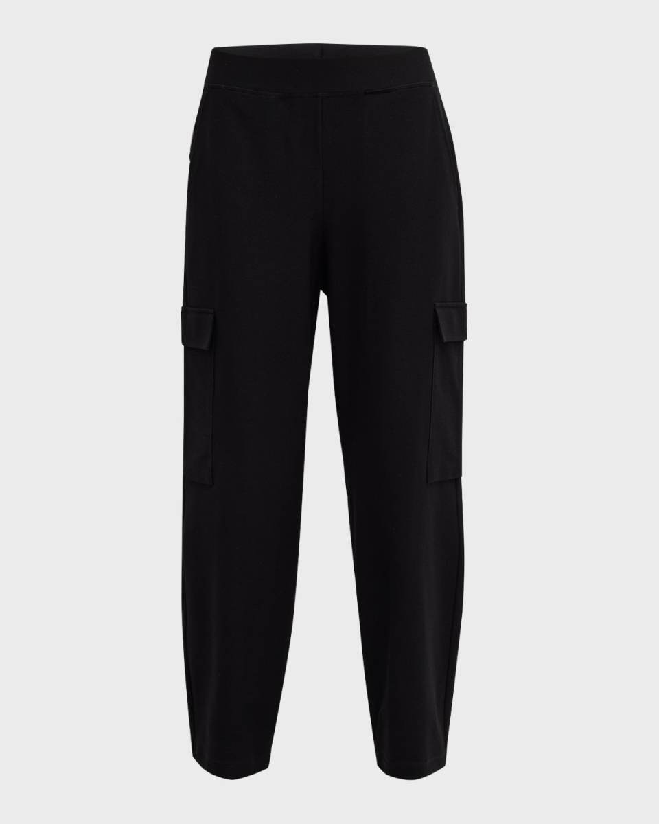 Petite Cropped Crepe Lantern Cargo Pants