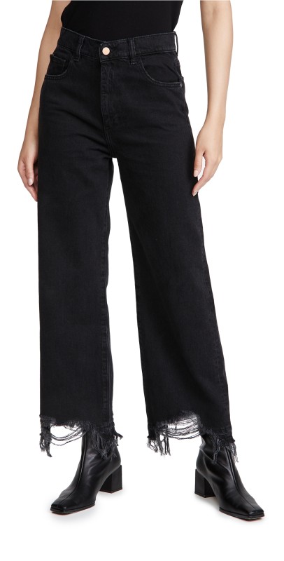DL1961 Hepburn Wide Leg High Rise Jeans Lark