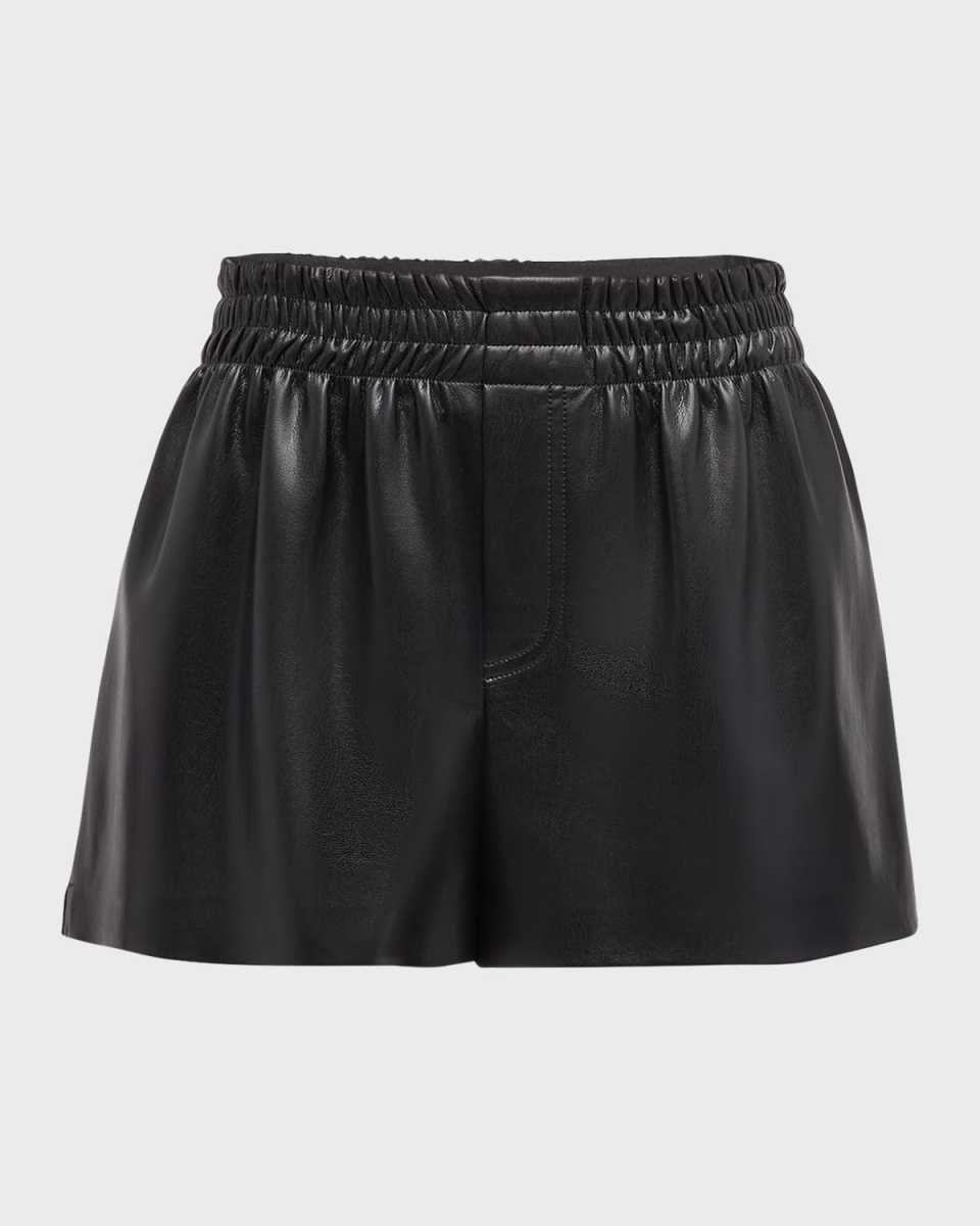 Richie Mid-Rise Vegan Leather Boxer Shorts