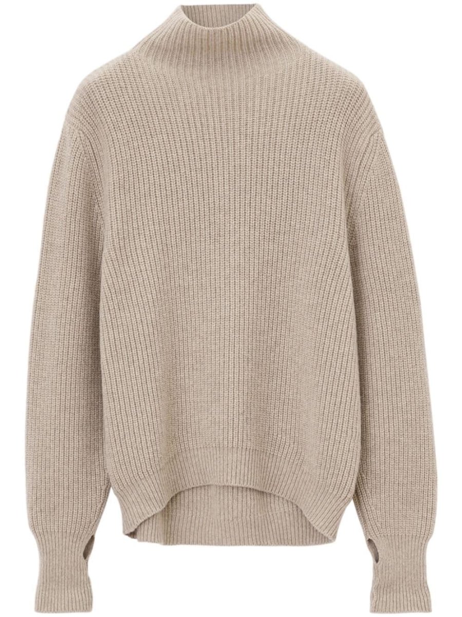 high-neck jumper