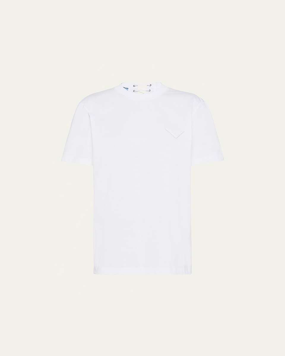 Lace-Up Back Jersey T-Shirt