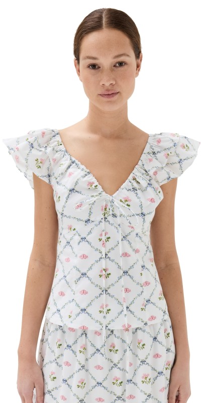 Hill House Home The Zuri Top Butterfly Trellis in Multi