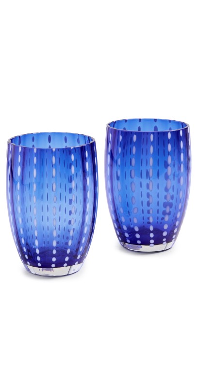 Zafferano Perle Tumbler Set of 2 Cobalt Blu