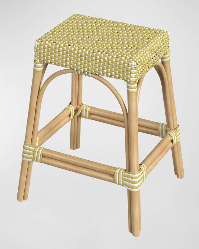 Emery Rattan Counter Stool, 24.5"
