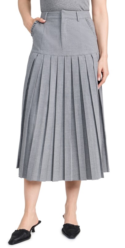 Cinq à Sept Bane Skirt Steel Grey