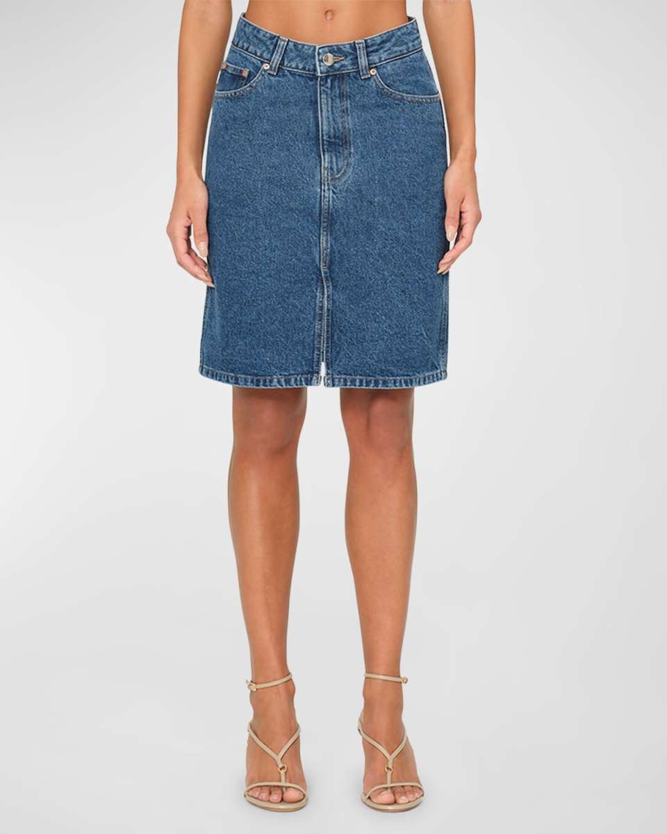 Lexie Denim Knee-Length Skirt