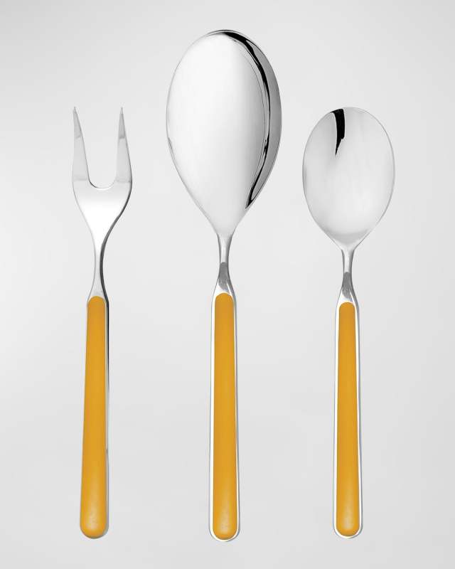 Fantasia Mustard 3-Piece Serving Set