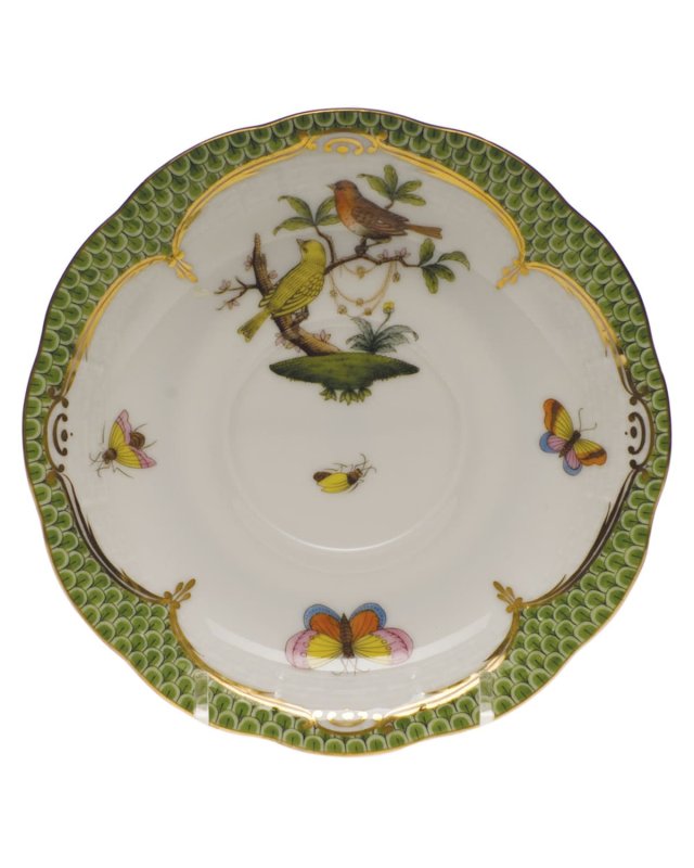 Rothschild Bird Green Motif 06 Tea Saucer