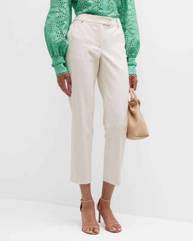 Sleek Statement Flare-Leg Leather Pants