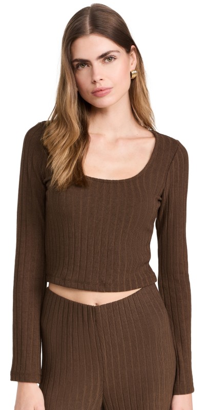 Z Supply Madeline Top Dark Chocolate