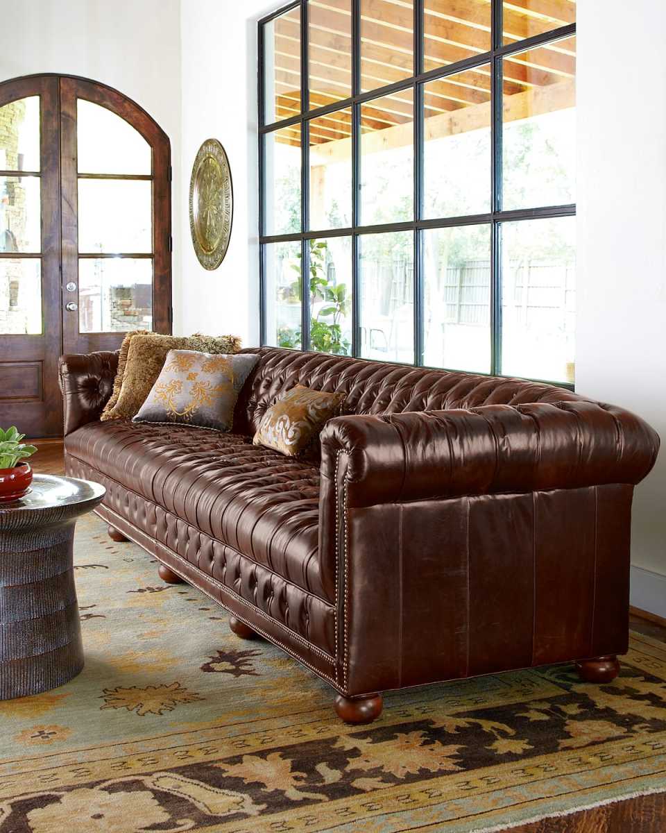 Executive 131.5"L Chesterfield Sofa