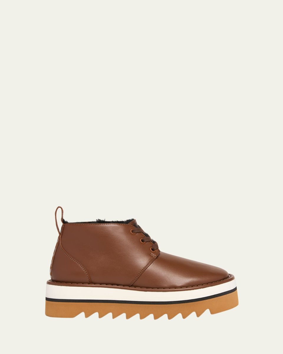 Sneakelyse Vegan Lace-Up Platform Booties