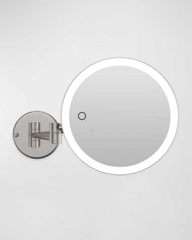 Rechargeable Round Wall Makeup Mirror With 1X Magnification