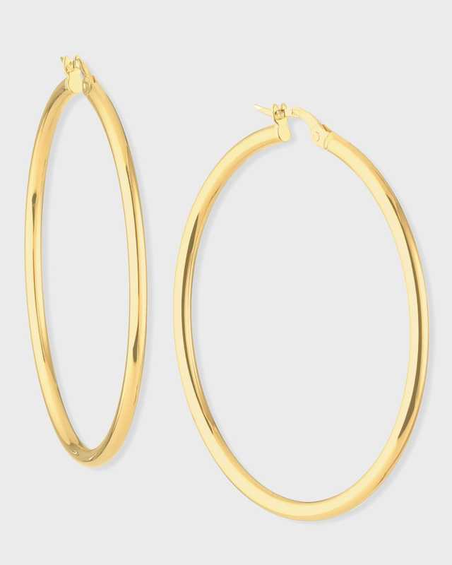 Round Hoop Earrings, 45mm