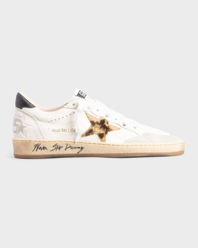 Ballstar Mixed Leather Low-Top Sneakers