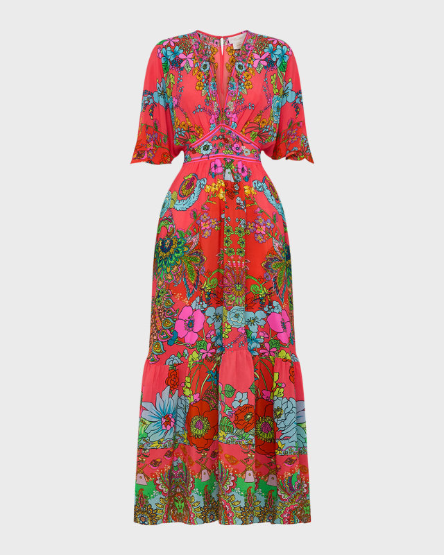 Windmills and Wildflowers Waisted Maxi Dress