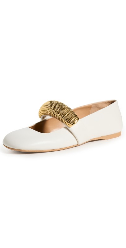JW Anderson Ballerina Popcorn Flats White