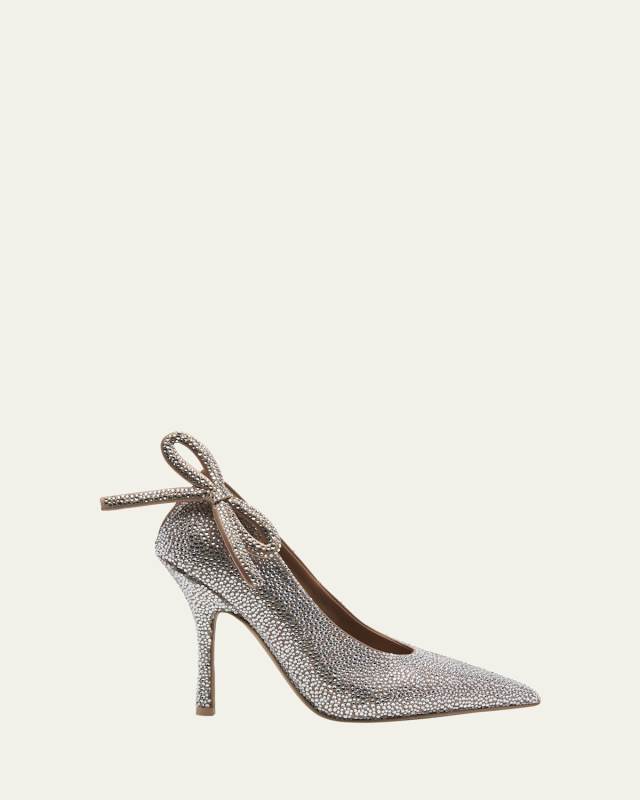 Crystal Satin Pumps