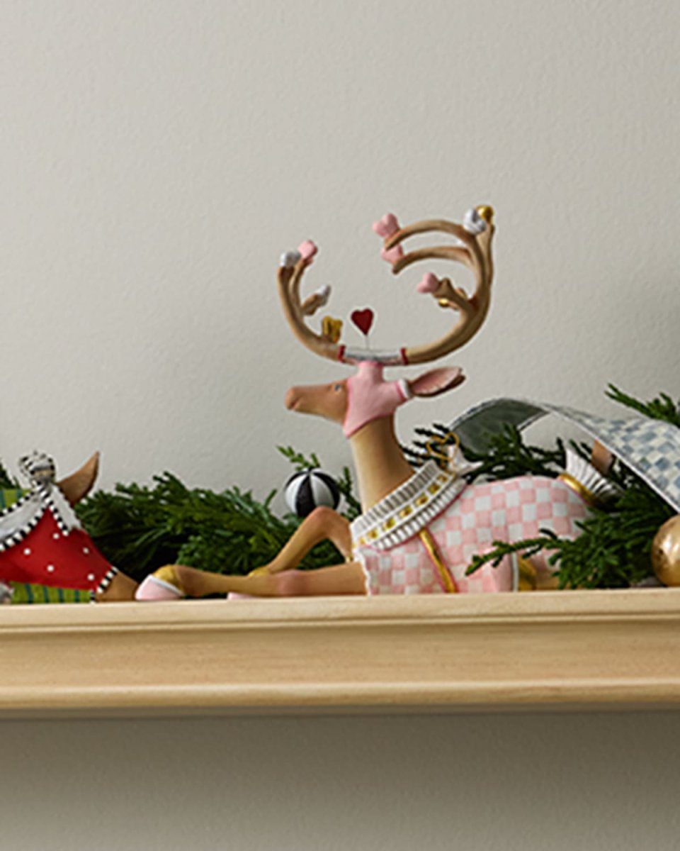 Patience Brewster Dash Away Sitting Cupid Reindeer Christmas Figure