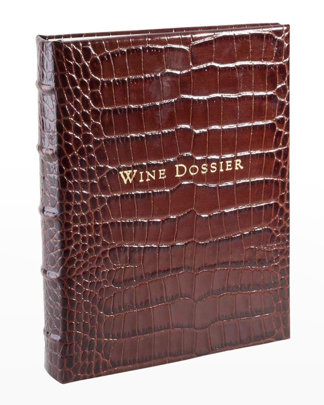 Wine Tabbed Leather Dossier