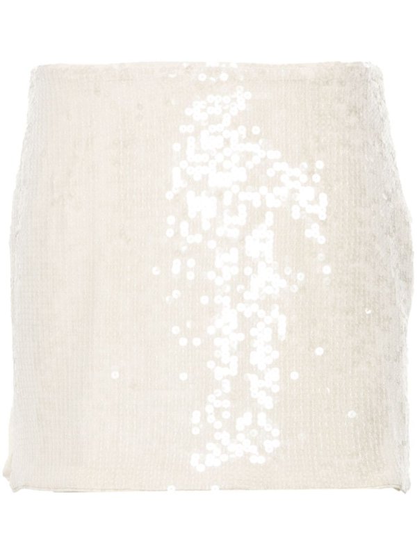 sequinned mini skirt