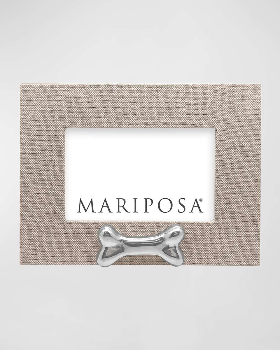 Linen with Dog Bone Frame, 4" x 6"