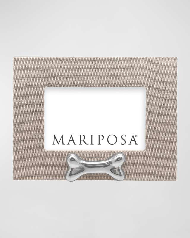 Linen with Dog Bone Frame, 4" x 6"
