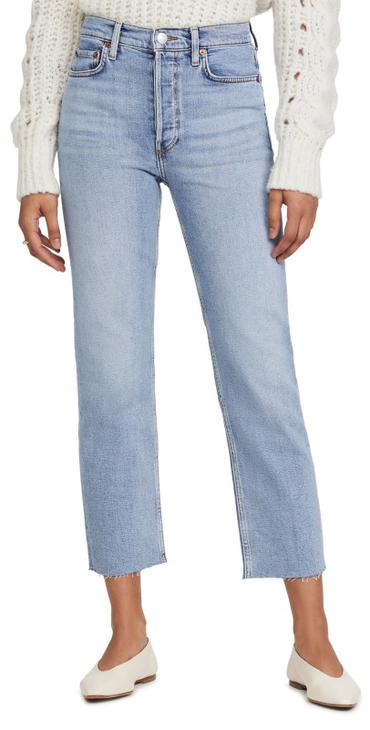 RE/DONE 70s High Rise Comfort Stretch Stove Pipe Jeans Mid 90s
