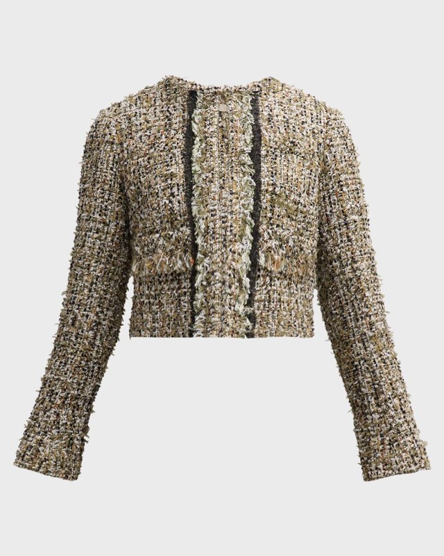 Textured Tweed Crop Jacket