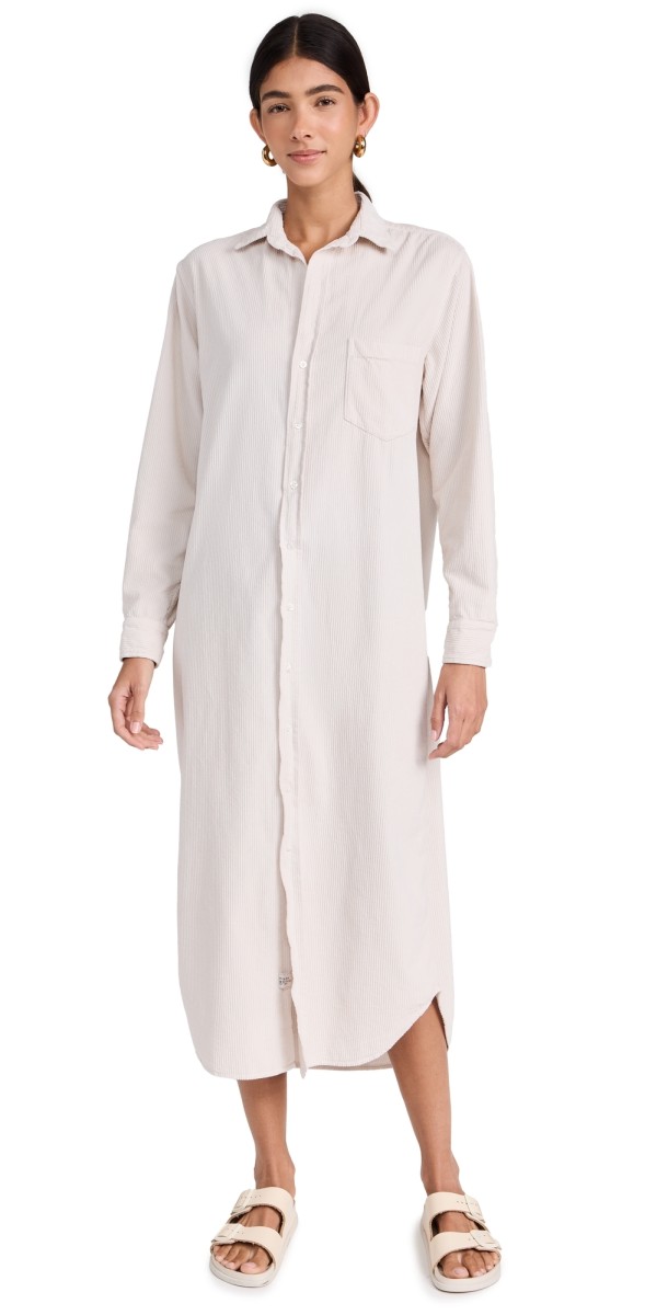 Frank & Eileen Maxi Shirtdress Vintage White